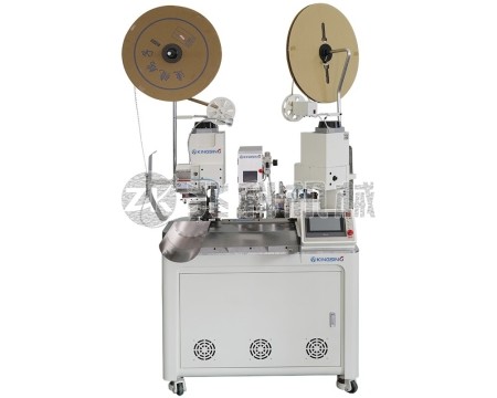 全自動(dòng)雙頭打端子單頭穿防水栓端子機(jī)